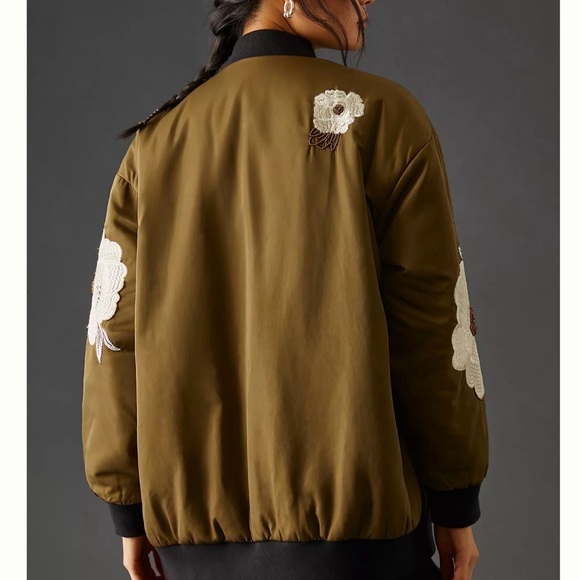 ⭐️NWOT Anthropologie Embroidered Bomber Jacket⭐️ AMAZING - Picture 3 of 9